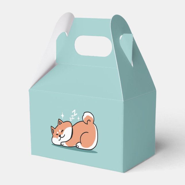 Relaxed Shiba Inu Art: Just a Shiba Lying Low Favour Box (Front Side)
