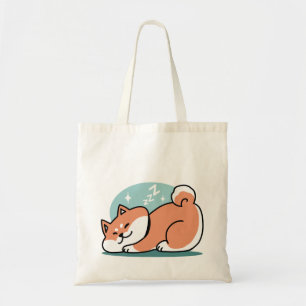 Relaxed Shiba Inu Art: Just a Shiba Lying Low Tote Bag