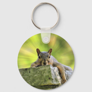 Relaxed Squirrel Key Ring