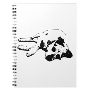 Relaxed Terrier Mix Lying Pose Notebook