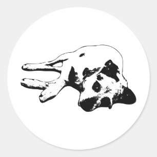 Relaxed Terrier Mix Lying Pose Sticker