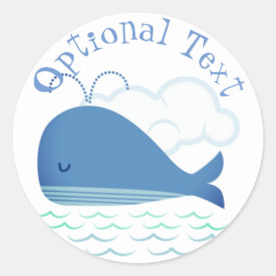 Relaxed Whale  Classic Round Sticker