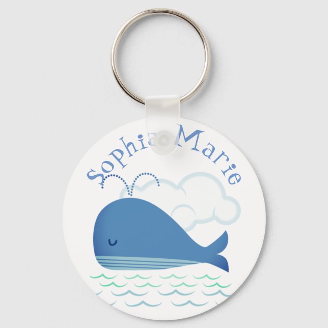 Relaxed Whale Key Ring (Front)