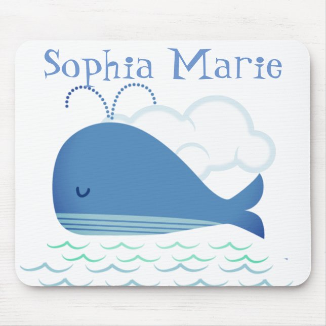 Relaxed Whale  Mouse Mat (Front)