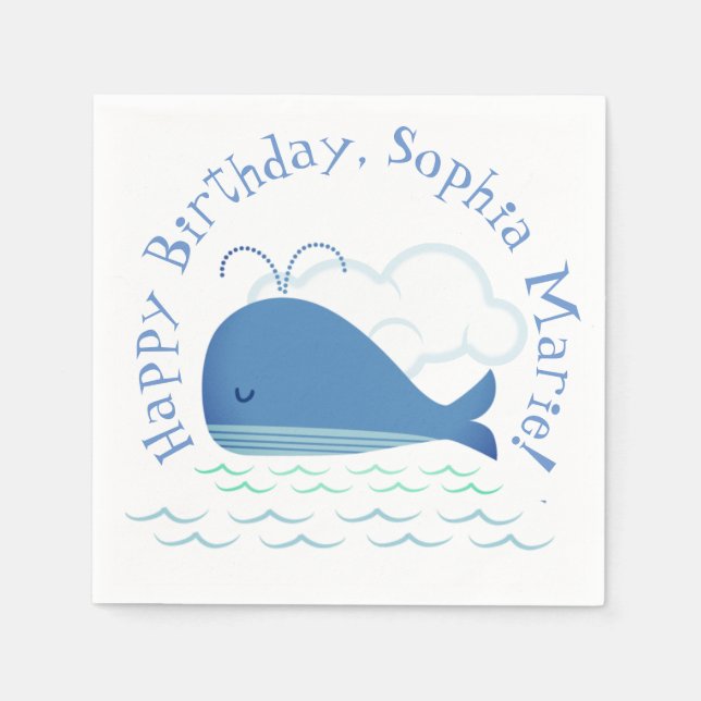 Relaxed Whale  Napkin (Front)