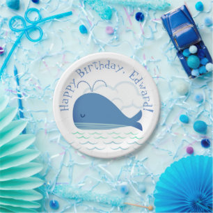 Relaxed Whale  Paper Plate
