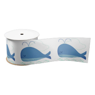 Relaxed Whale  Satin Ribbon