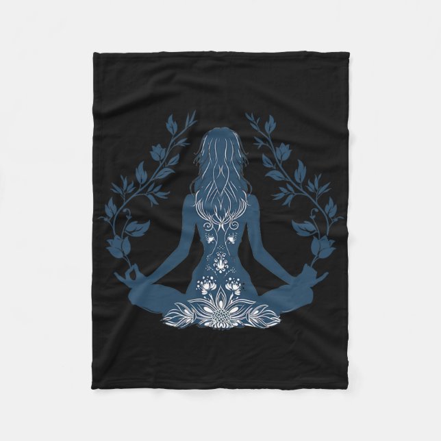 Relaxed Yoga Pose  Fleece Blanket (Front)