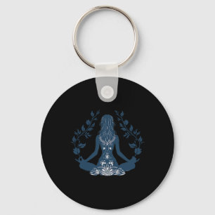 Relaxed Yoga Pose Key Ring