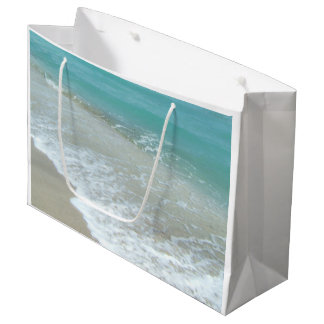 Relaxing Blue Beach Ocean Landscape Nature Scene Large Gift Bag