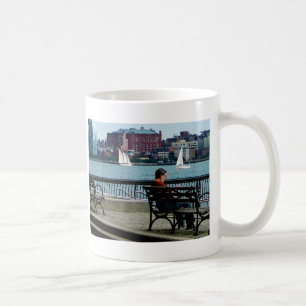 Relaxing by the Manhattan Skyline Coffee Mug