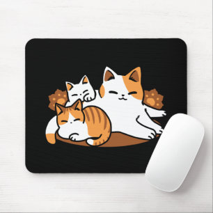 Relaxing Cat Art - 'Laze Furr Days' for Cat Lovers Mouse Mat