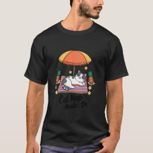 Relaxing Cat Under Beach Umbrella Summer T-Shirt