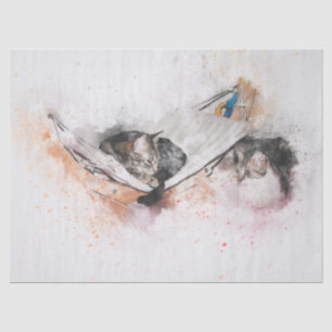 relaxing cats tissue paper