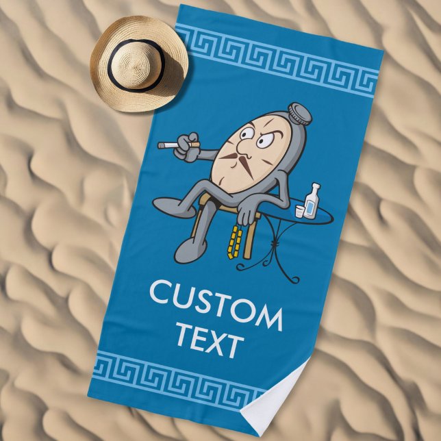 Relaxing clock beach towel (Creator Uploaded)