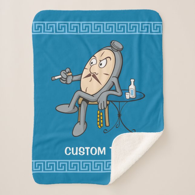 Relaxing clock sherpa blanket (Front)