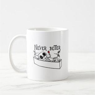 Relaxing Coffin Skeleton Coffee Mug
