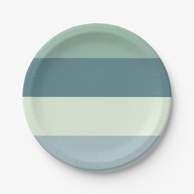 Relaxing Colours Stripes Paper Plate (Front)