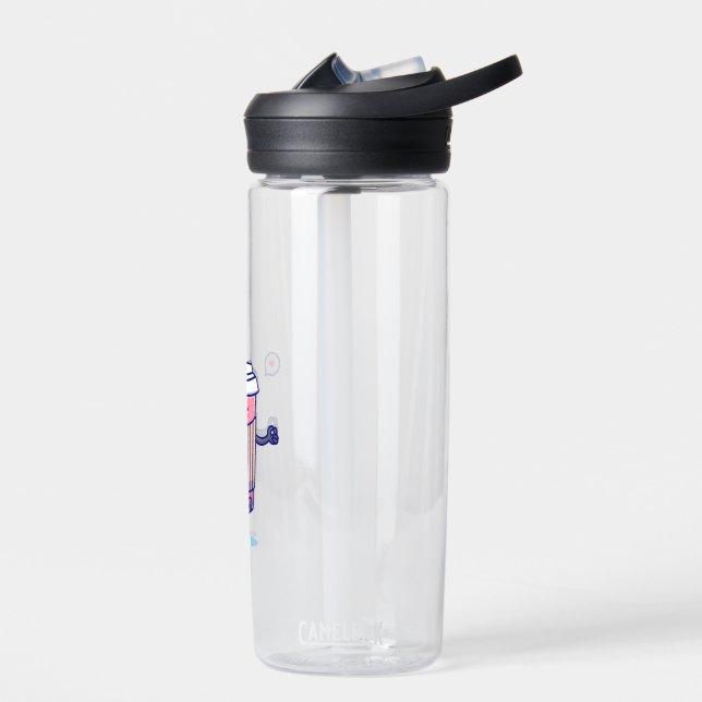 Relaxing Cute Coffee Cup in Meditation Water Bottle (Left)