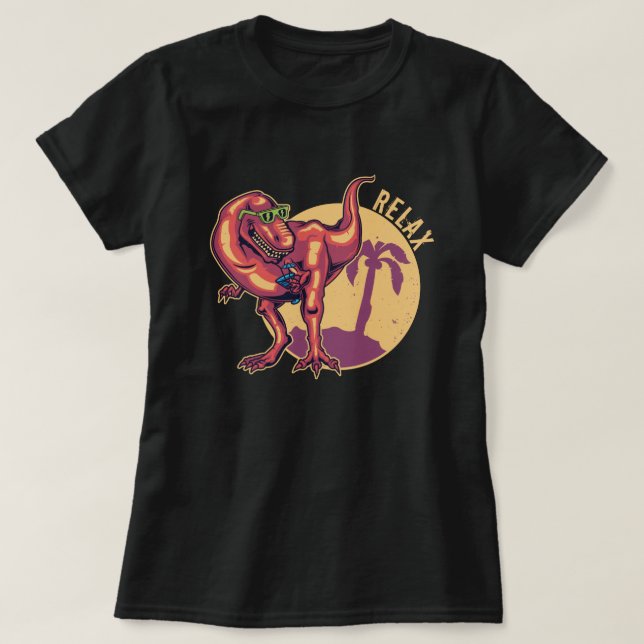 Relaxing Dinosaur T-Shirt (Design Front)