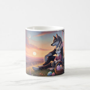 Relaxing Easter Picnic by the Lake – Spring Scene Coffee Mug