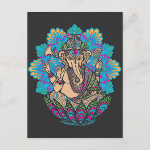 Relaxing Elephant Meditation Flower Buddhism Postcard