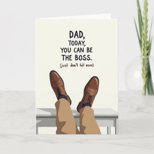 Relaxing Fathers Day Shoes Card
