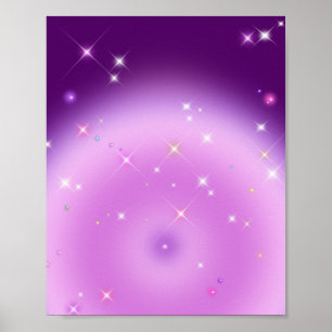Relaxing Gradient Amethyst Aura Poster