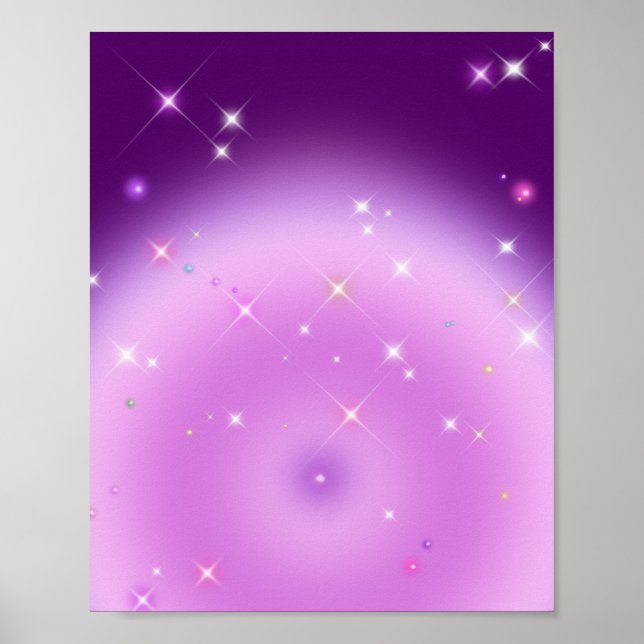 Relaxing Gradient Amethyst Aura Poster (Front)
