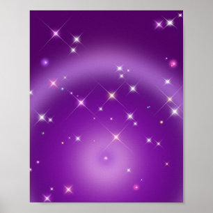 Relaxing Gradient Aura Purple Poster