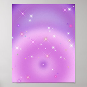 Relaxing Gradient Soft Violet Aura Poster