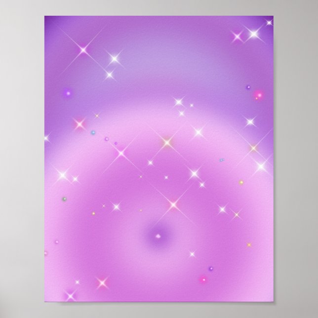 Relaxing Gradient Soft Violet Aura Poster (Front)