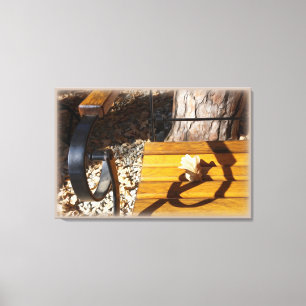 Relaxing in the autumn sun canvas print