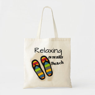 Relaxing in the beach tote bag