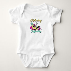Relaxing Infinity Pineapple   Cute Design Baby Bodysuit
