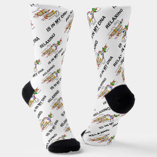 Relaxing Is In My DNA Molecular Biology Humour Socks