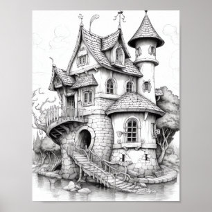 Relaxing Landscape Colouring Poster