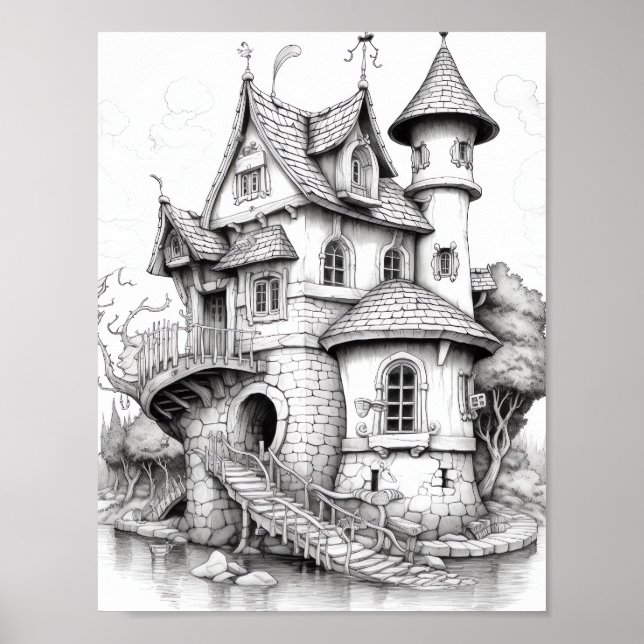 Relaxing Landscape Colouring Poster (Front)