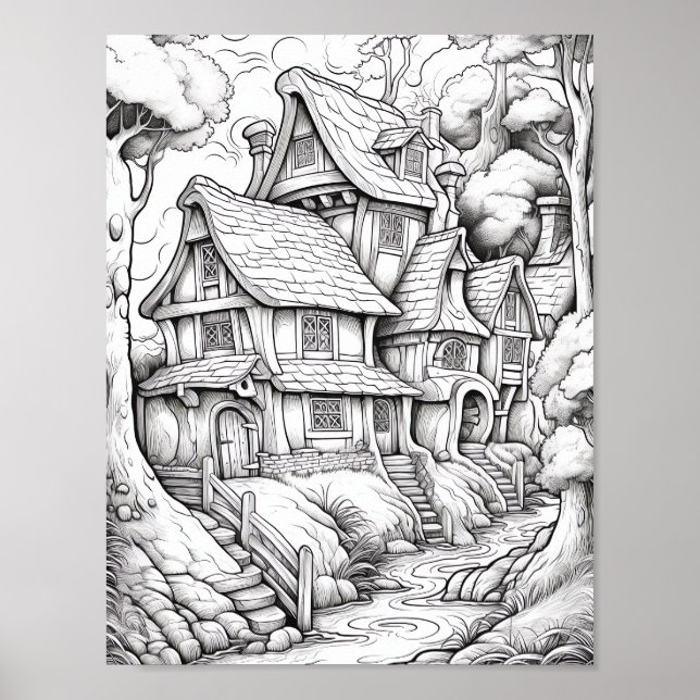 Relaxing Landscape Colouring Poster (Front)