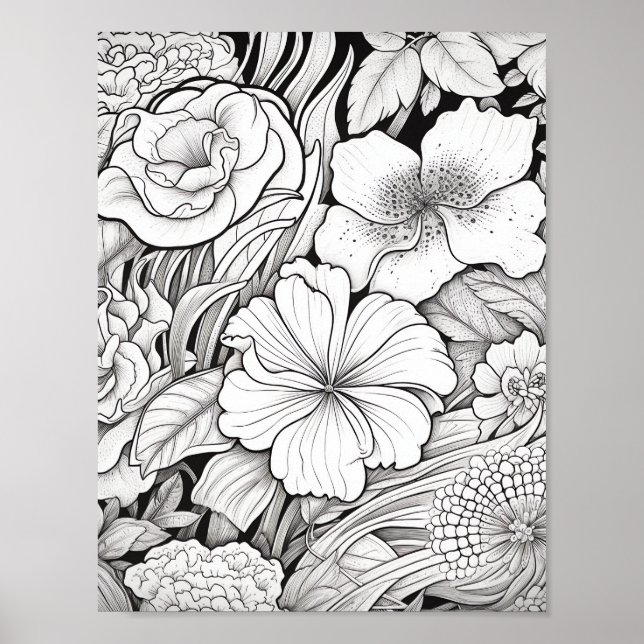 Relaxing Landscape Colouring Poster (Front)