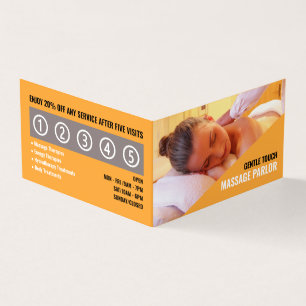 Relaxing Massage, Massage Therapist Parlor Loyalty Business Card