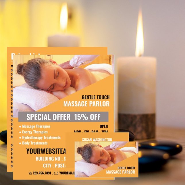 Relaxing Massage, Massage Therapy, Massage Parlour Flyer (Creator Uploaded)