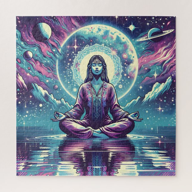 Relaxing Meditation Space and Reflection Jigsaw Puzzle (Vertical)