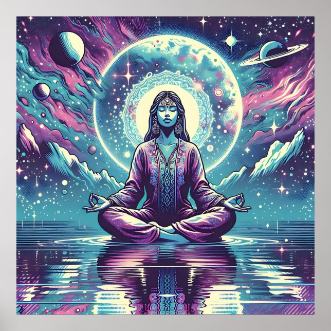 Relaxing Meditation Space and Reflection Poster (Front)