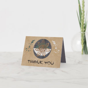 Relaxing Neutral Tone Zen Style Thank You Card