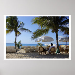 Relaxing on a Caribbean Beach Poster