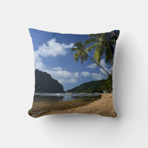 Relaxing on a heavenly beach in El Nido Cushion