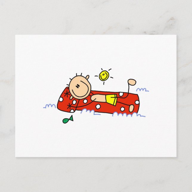 Relaxing on Air Mattress Postcard (Front)