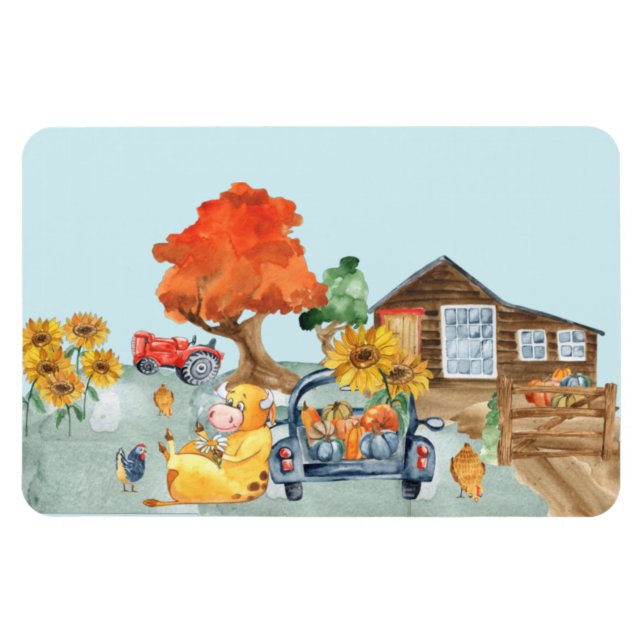 Relaxing on the Farm Magnet (Horizontal)