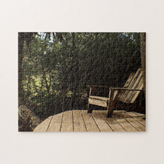 Relaxing on the Porch in the Woods on a  Jigsaw Puzzle